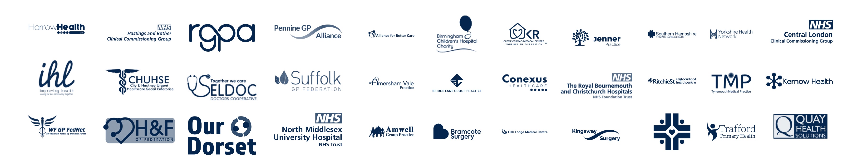 lantum customer logos including Suffolk GP federation, Our Dorset ICS and North Middlesex Hospital